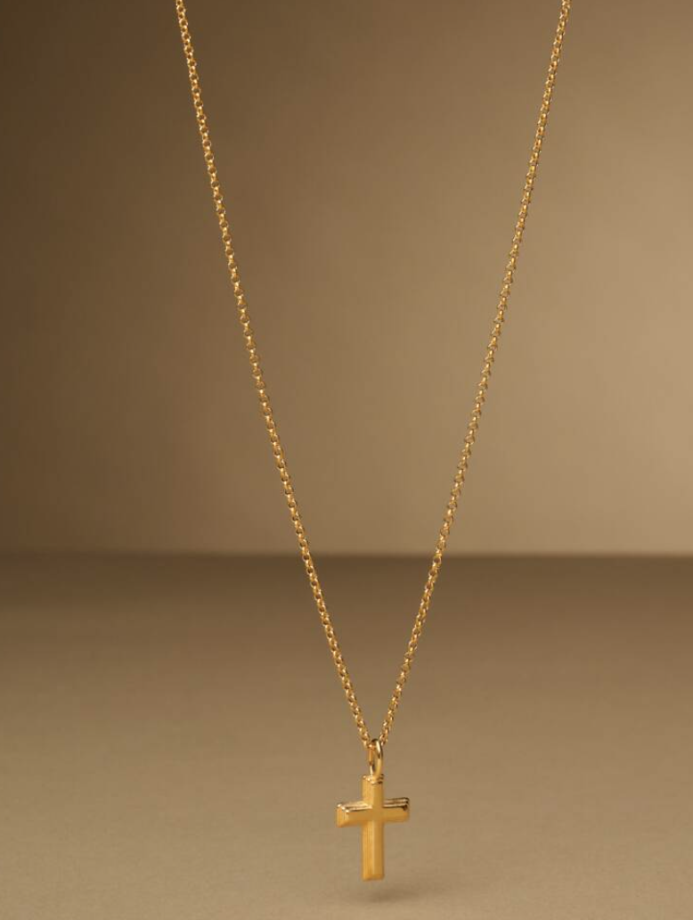 Cross Waterproof Gold Necklace