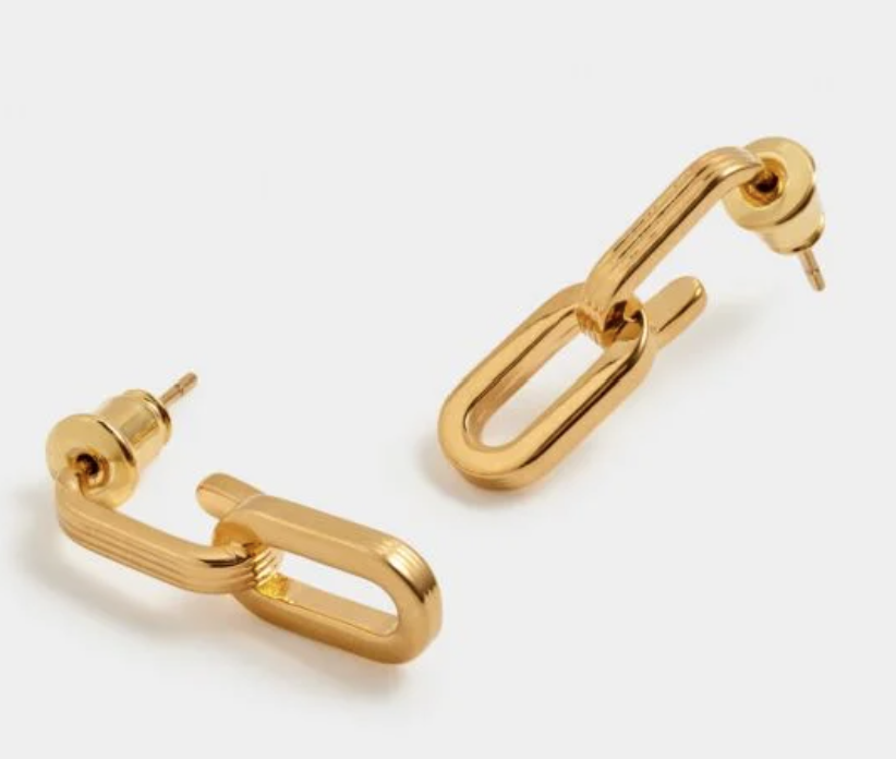 Arabella Waterproof Gold Hoop Earrings