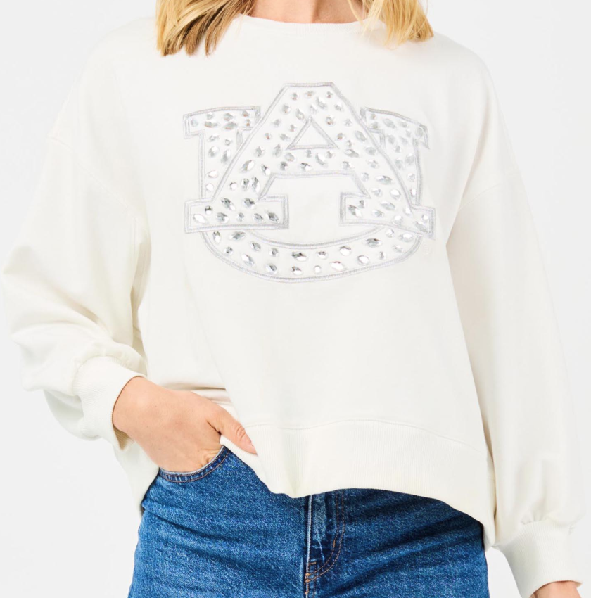 Sweatshirt Millie Auburn University Rhinestones