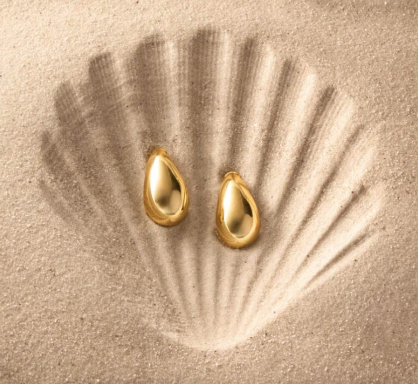 Aura Waterproof Gold Necklace or Earrings