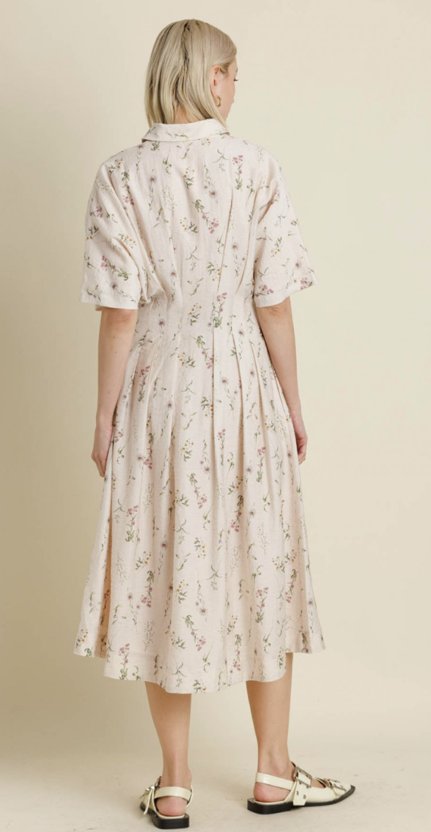 Tiana FLORAL PLEATED MIDI DRESS