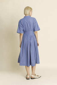 Kori BUTTON FRONT PLEATED MIDI SHIRT DRESS