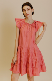 Gina  Pink Poplin Dress