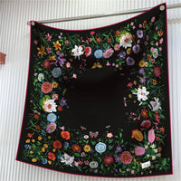 Tulip Floral Twill Silk Women’s Sun Scarf