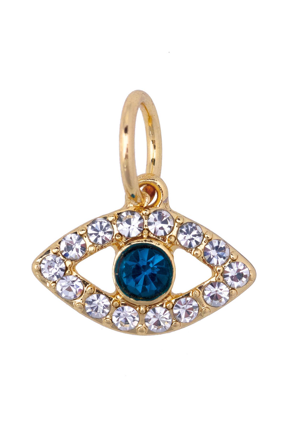 CANVAS STYLE CHARM BAR-Pave Eye Charm in Shiny Gold
