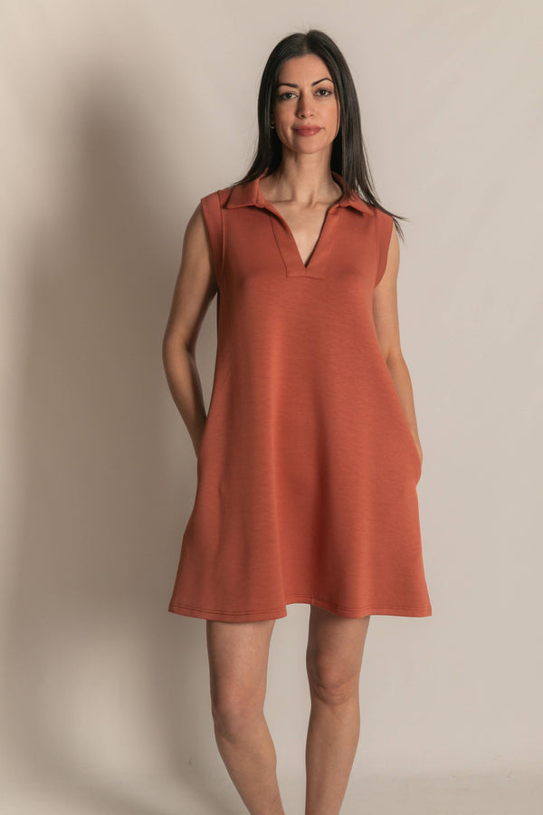 P. CILL Butter Modal Sleeveless Tennis Dress: Lemon Grass / XSmall