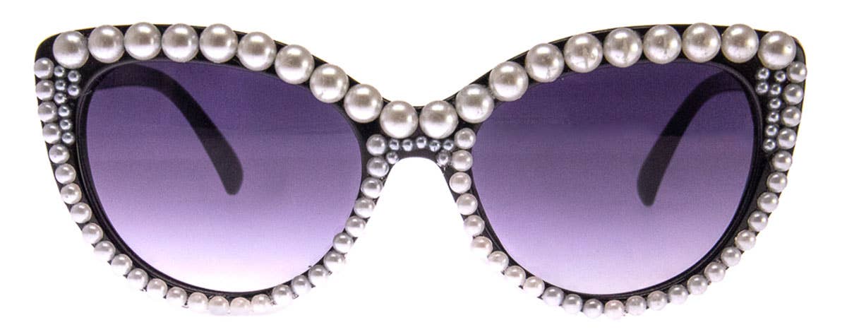 AUNT PEARL - SUNGLASSES: BLACK w/PEARLS