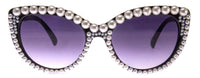AUNT PEARL - SUNGLASSES: BLACK w/PEARLS