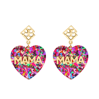 Confetti MAMA Heart Earrings