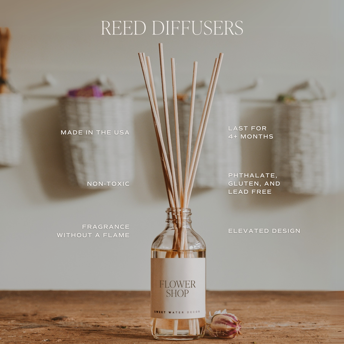 Farmhouse Reed Diffuser - Fall Home Decor & Gifts