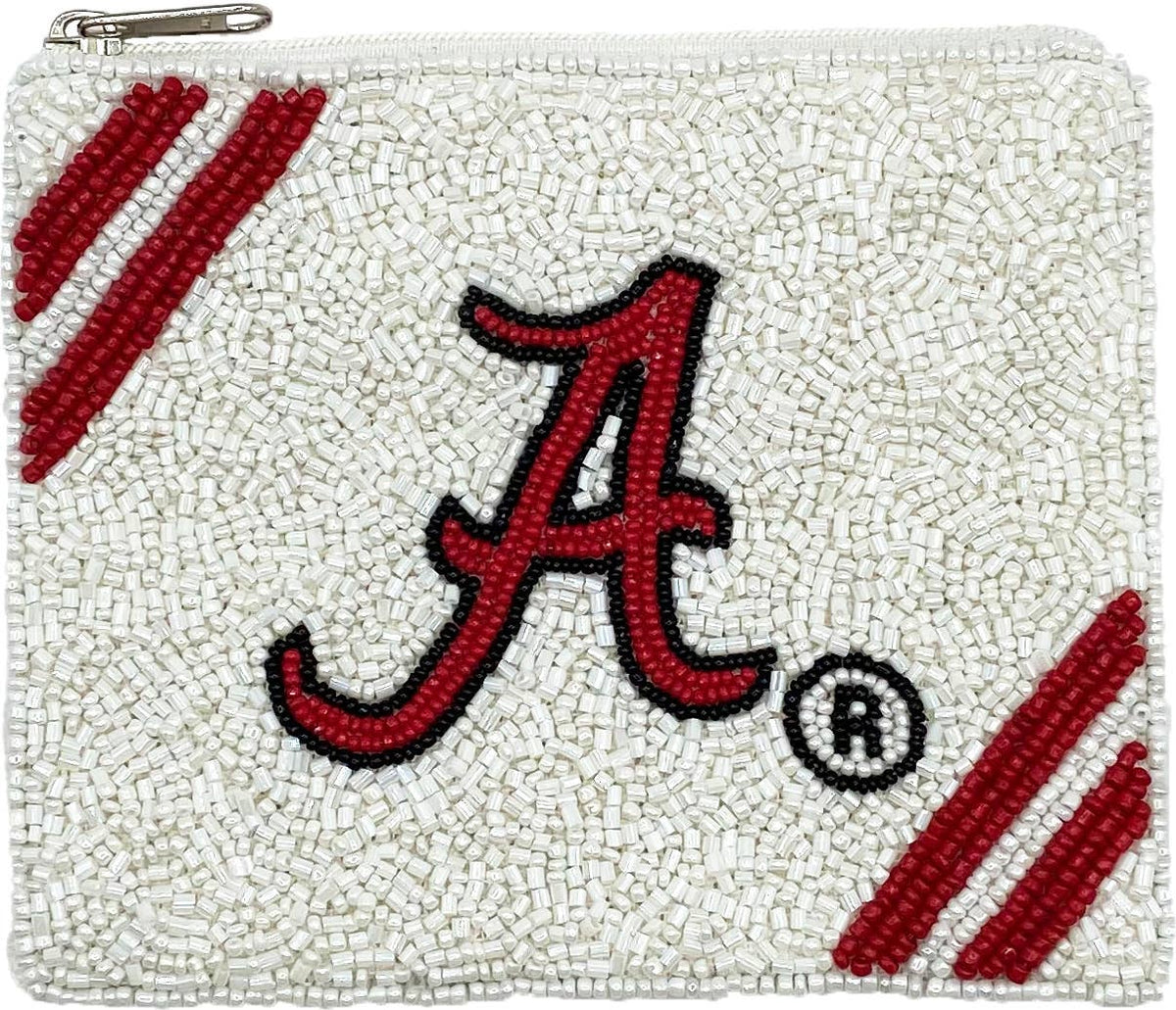 ROLL TIDE GAME DAY BEADED POUCH