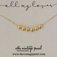 All My Loves Necklace (Gold - 1-6 hearts)