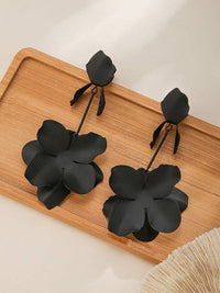 Flower Shape Drop Earrings Earrings Accessories: GOLD / One_size