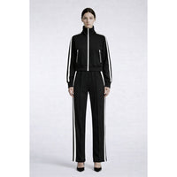 Midnight Stripe Luxe Track Set: BLACK / S-M-L-XL(2-2-2-2)