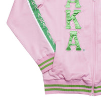 AKA Greek Apparel Pink Zip Up Track Jacket