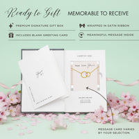 Doctor Appreciation Gift - 2 Ring Necklace Gold or Silver: 14k Gold Vermeil
