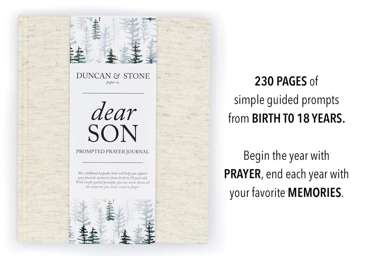 Dear Son Childhood Keepsake Book | Gift for Mom or Spouse: Blue