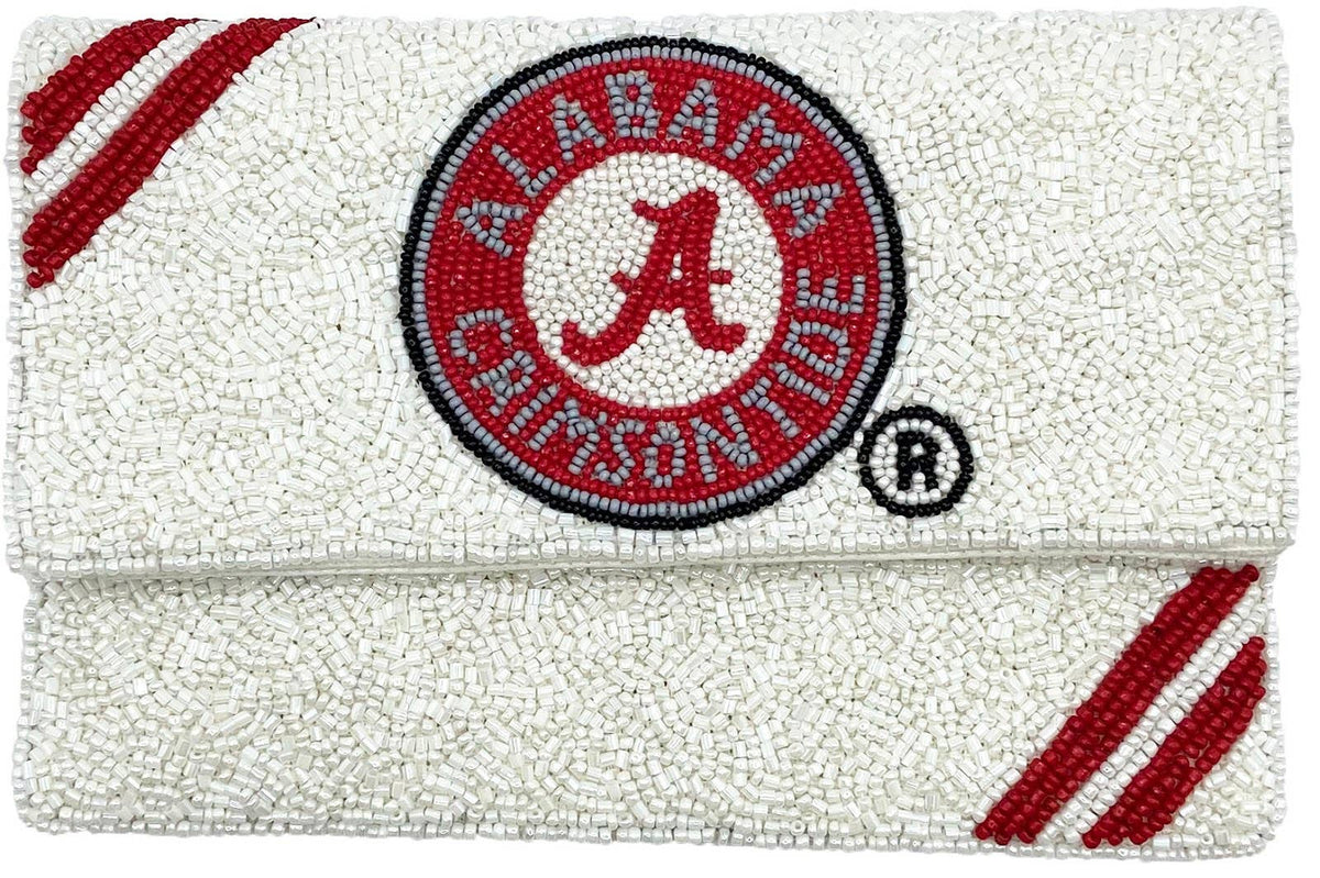 ALABAMA CRIMSON TIDE BEADED MINI CROSS GAME DAY BODY BAG