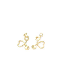 Gold Heart Stethoscope Charm