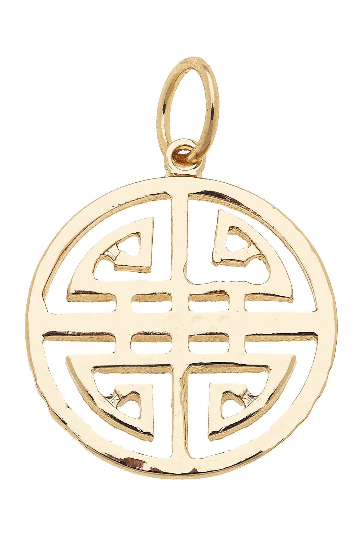 CANVAS STYLE CHARM BAR -  Greek Keys Charm in Shiny Gold
