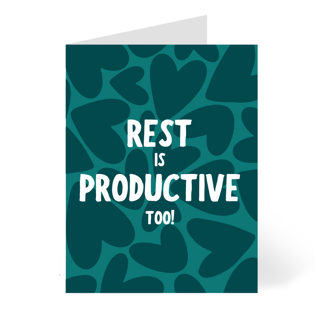 Rest is productive | Girl Boss Encouragement Card
