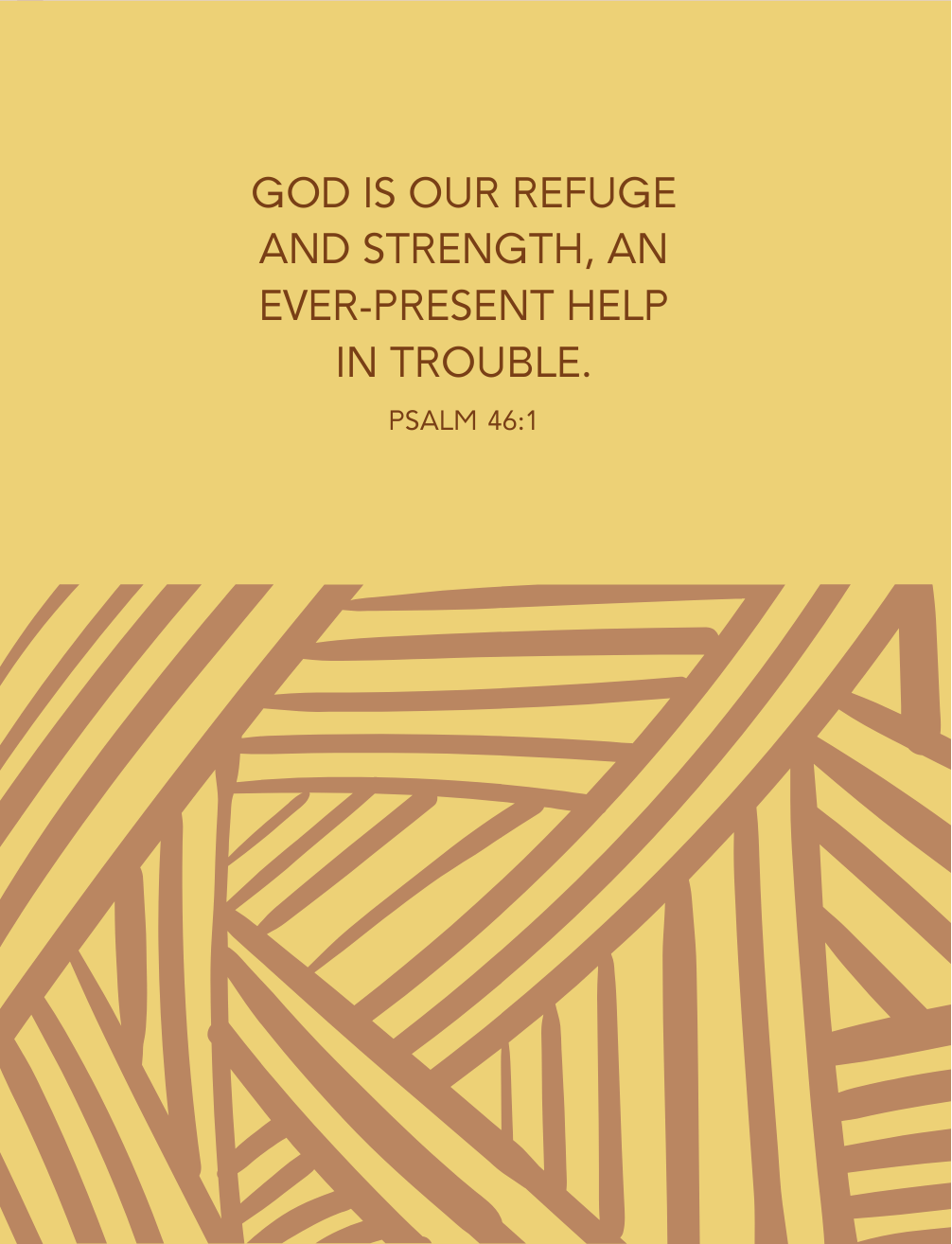 Psalm 46:1 | Hope Card | Christian Faith | Verse