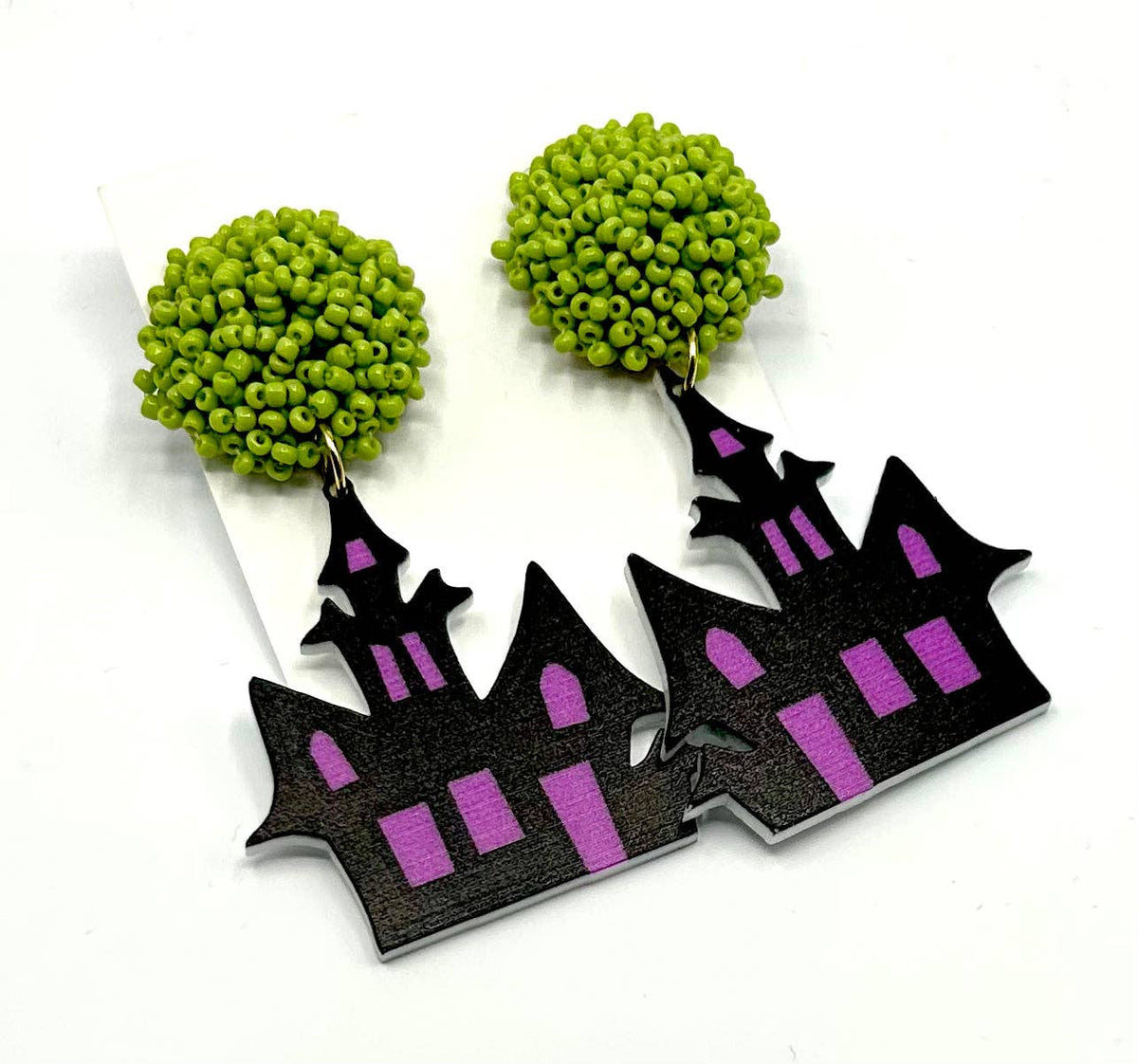 Halloween Haunted House Earrings