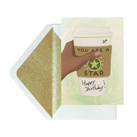 Star Birthday Coffee Card