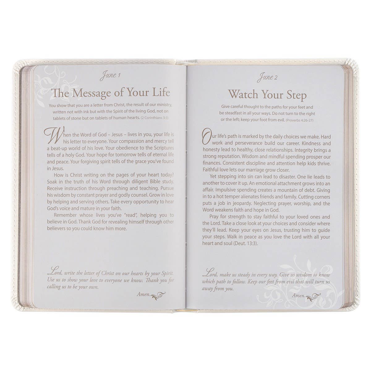 Mr. & Mrs. 366 Devotions for Couples White Faux Leather Devo