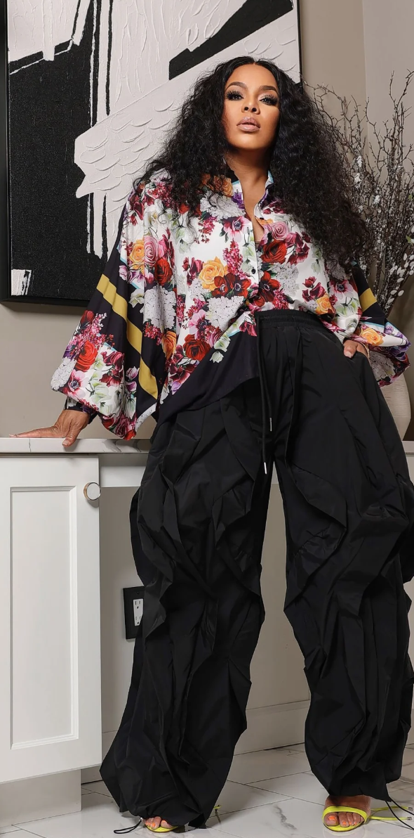 Luxe Ruffled Baggy Pants