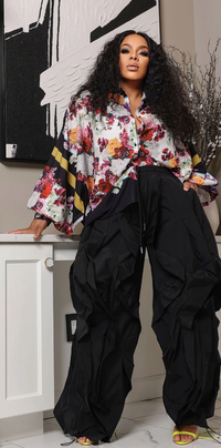 Luxe Ruffled Baggy Pants