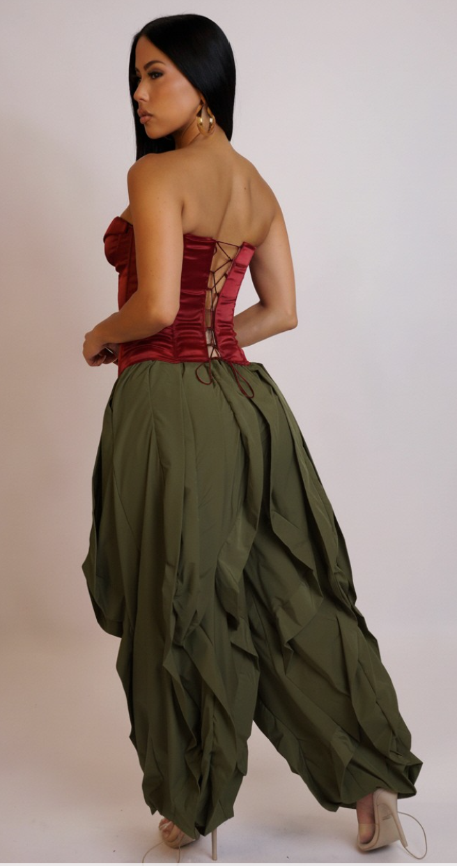 Luxe Ruffled Baggy Pants