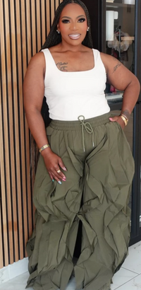 Luxe Ruffled Baggy Pants