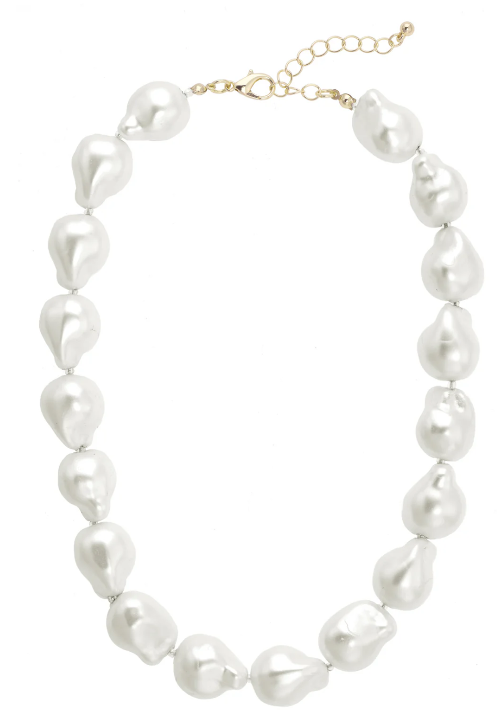Darling Baroque Pearl Statement Necklace in Ivory or Bracelet