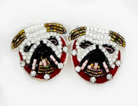 Bulldog UGA Beaded Statement Earrings