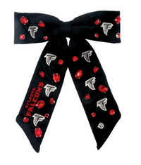 Brianna Cannon Atlanta Falcons Black Logo Headband or Black Bow Barrette