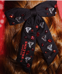 Brianna Cannon Atlanta Falcons Black Logo Headband or Black Bow Barrette
