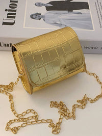 Chains Shiny Split-Joint Bags Crossbody Bags: GREEN / One_size