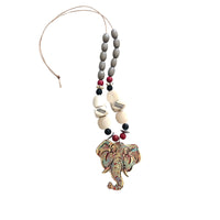 Big Al Elephant Graffiti Thin Strap Necklace