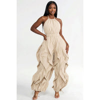 Olivia Draped Bubble Jumpsuit
