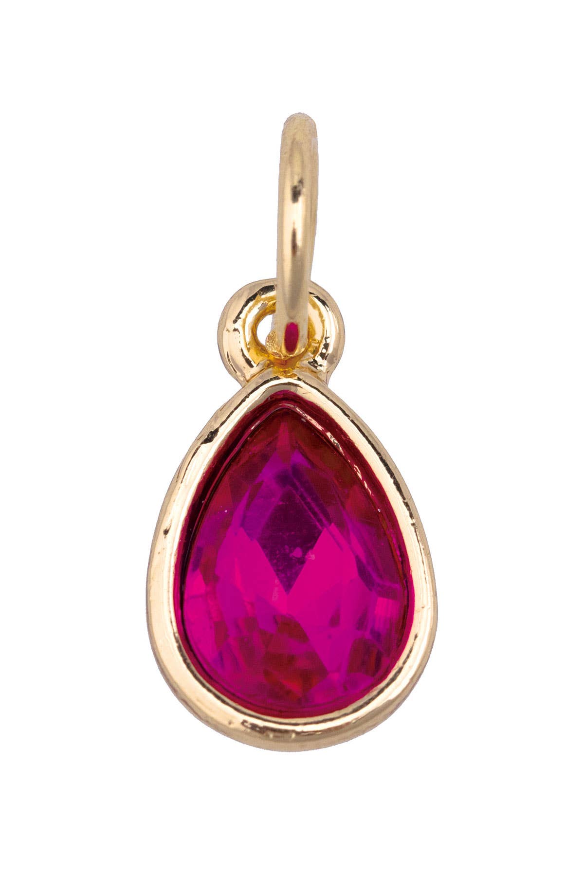 CANVAS STYLE CHARM BAR-Rhinestone Teardrop Charm in Pink