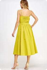 Wendy Knotted Flower Bow Midi Dress