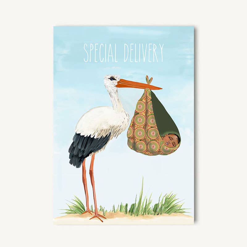 Stork Baby Delivery Greeting Card