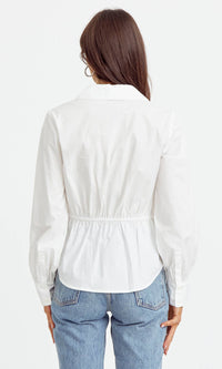 Faith Surplice Shirting:  White