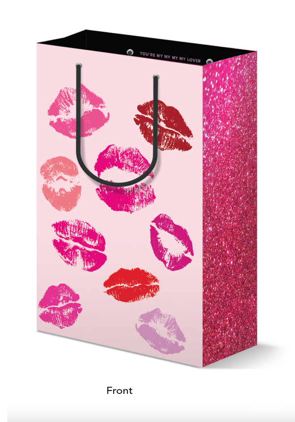 Pink Lipstick Print, Lovers Gift Bag