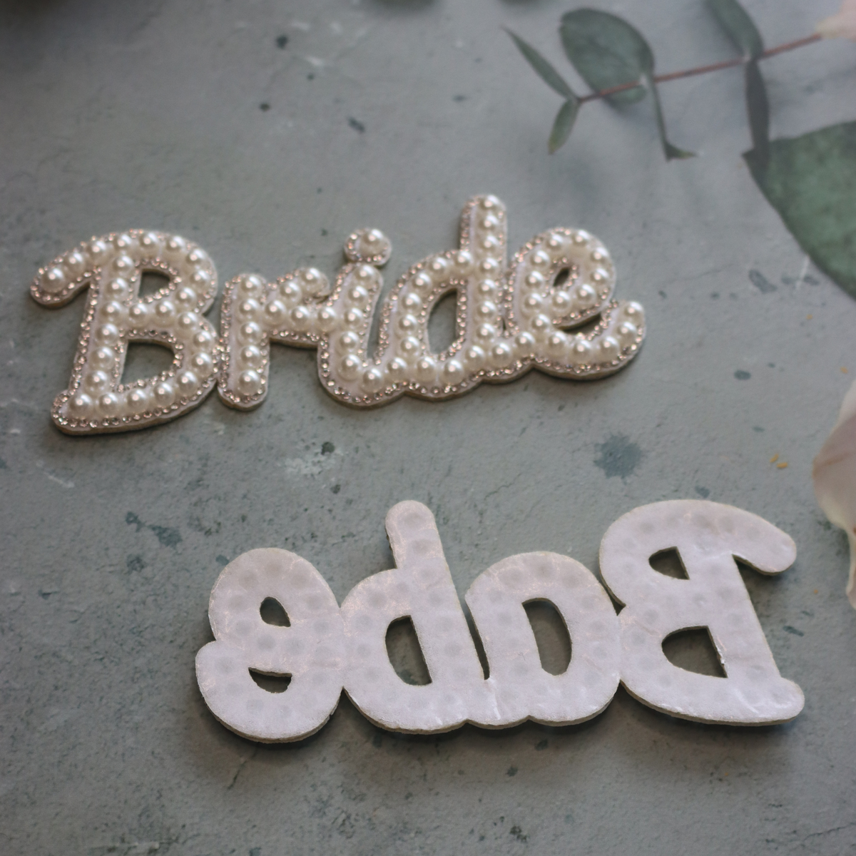 Sparkling Bridal Pearl Patch  Bride/Babe/Mrs Decor DIY Patch: Mrs