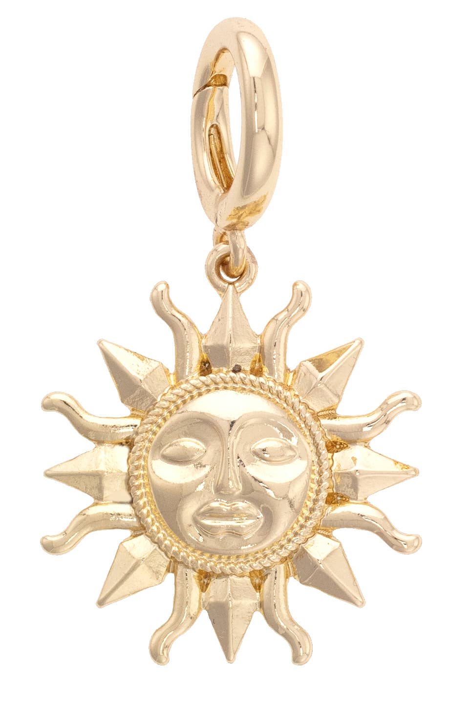 Canvas Style Charm Bar-Tuscan Sun Pendant Charm in Shiny Gold