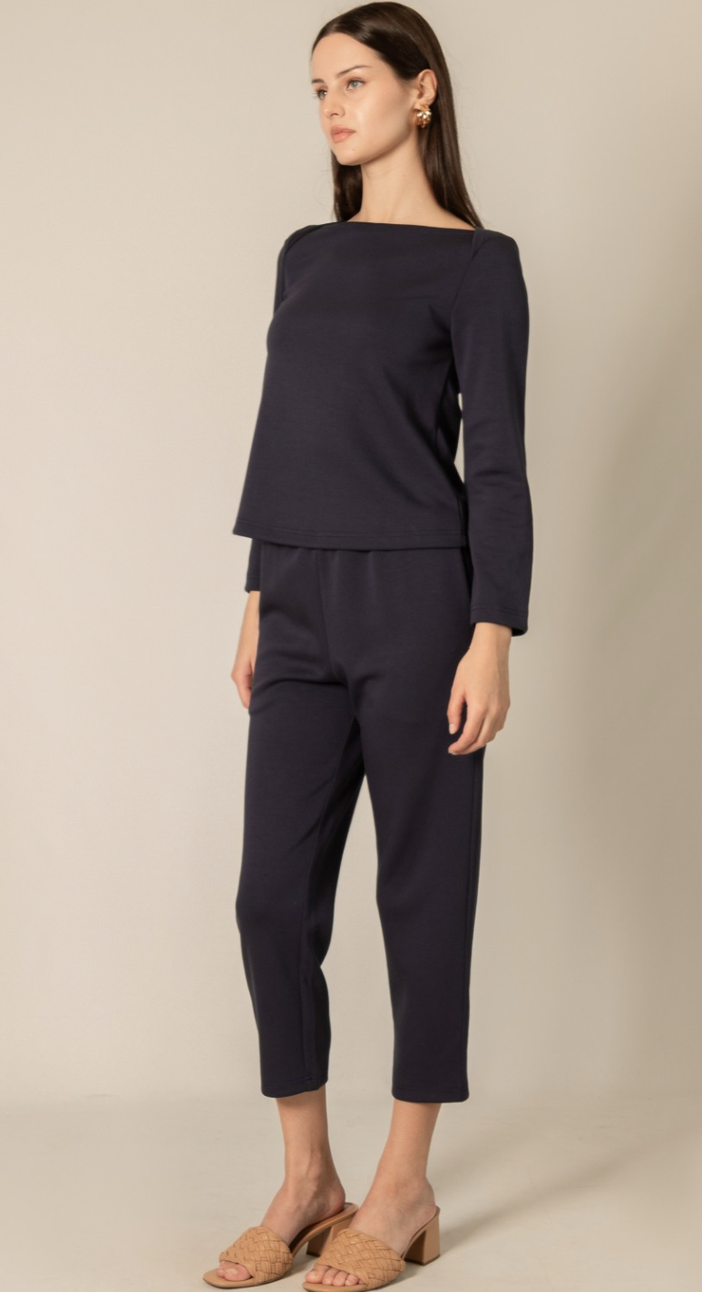 P. CILL Butter Modal Waist Band Ankle Pants