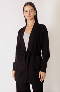 P. CILL Butter Modal Ribbed Contrast Robe