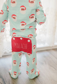 Black Santa Claus - Button Down PJs & Buttflap